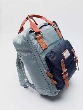 Urban Outfitters x Doughnut Macaroon Earth Tone Washed Denim Nautical Backpack